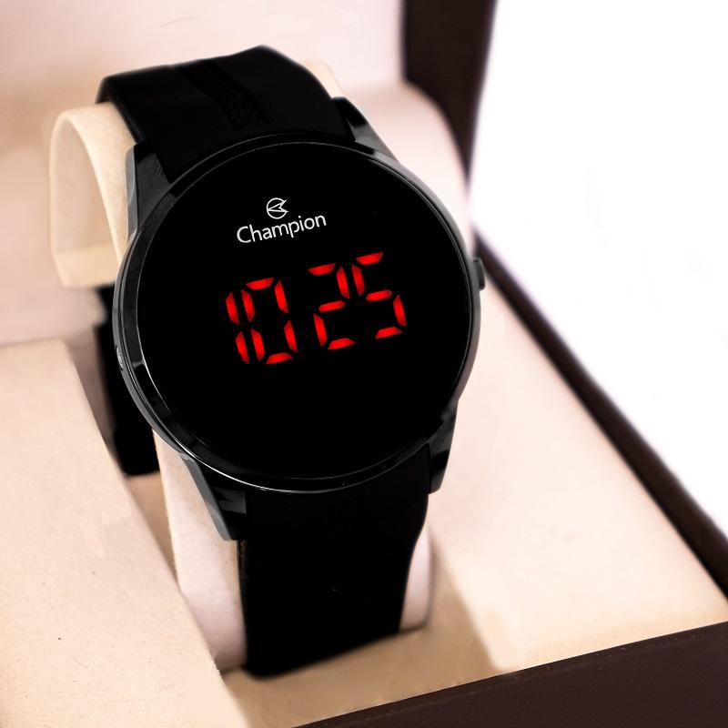 Relógio Masculino Champion Digital Preto Led CH40188D - 1