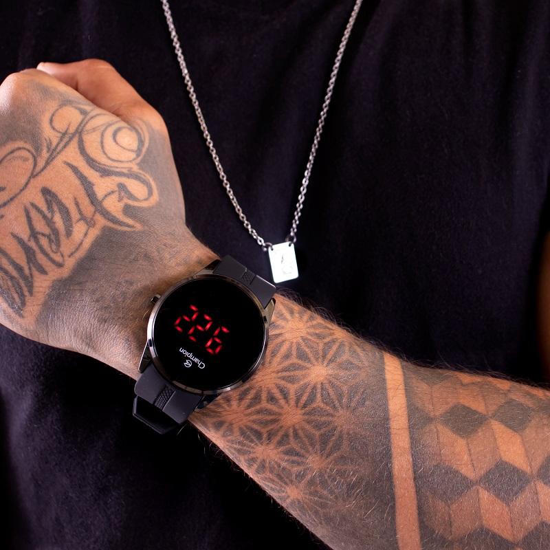 Relógio Masculino Champion Digital Preto Led CH40188D - 2