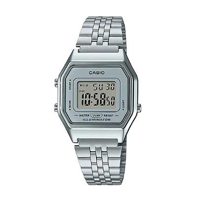 Relógio de Pulso Casio Feminino Prata Vintage Digital LA680WA-7DF