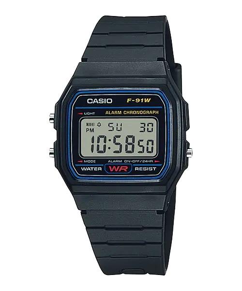 Relógio de Pulso Casio Masculino Digital F-91W-1DG - 1