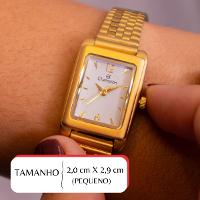 Relógio Feminino Champion Dourado Pequeno CF24028H + Colar e Brincos - 2