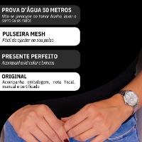 Relógio Feminino Champion Analógico Prata CF24251Q + Colar e Brincos - 3