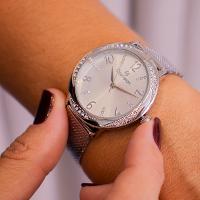 Relógio Feminino Champion Analógico Prata CF24251Q + Colar e Brincos