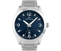 Relógio Masculino Technos Prata Azul Analógico 2115TZP/1A - 1