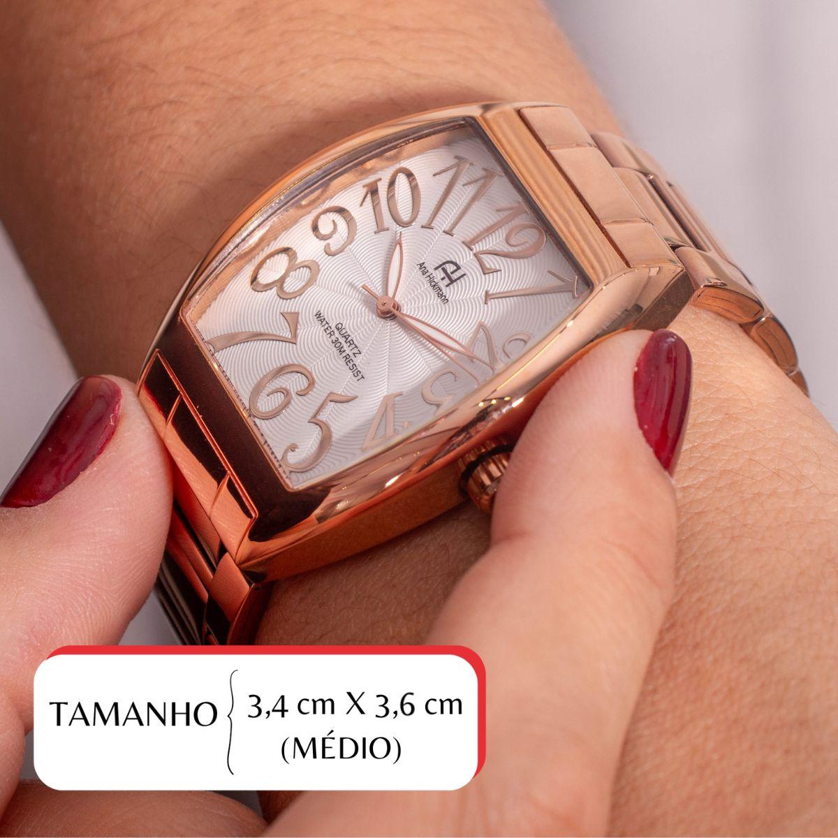 Relógio Champion Ana Hickmann Analógico Aço Rosé AH20079Z Kit Colar e Brincos - 2