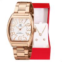Relógio Champion Ana Hickmann Analógico Aço Rosé AH20079Z Kit Colar e Brincos - 1