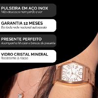 Relógio Champion Ana Hickmann Analógico Aço Rosé AH20079Z Kit Colar e Brincos - 3