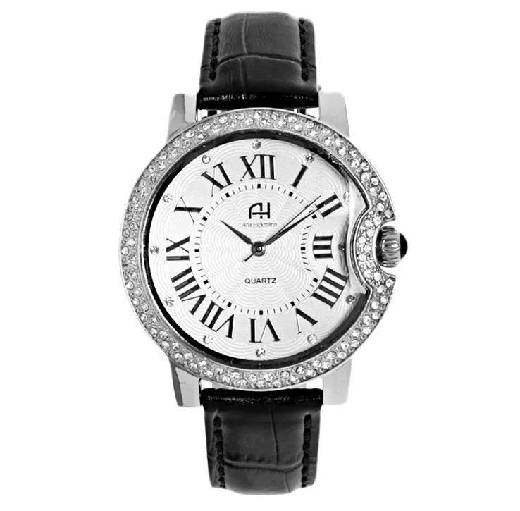 Relógio Champion Ana Hickmann Analógico Couro Aço Prata AH28339Q Kit Colar e Brincos - 4