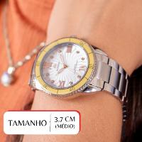 Relógio Champion Ana Hickmann Analógico Aço Prata AH28491S Kit Colar e Brincos - 2