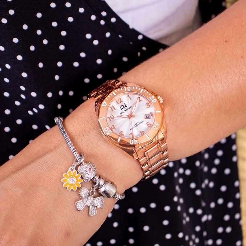 Relógio Champion Ana Hickmann Analógico Aço Rosé AH28624Z Kit Colar e Brincos - 3
