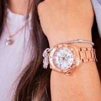 Relógio Champion Ana Hickmann Analógico Aço Rosé AH28624Z Kit Colar e Brincos