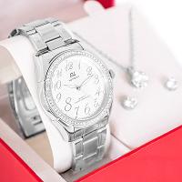 Kit Relógio Feminino Champion Ana Hickmann Analógico Prata AH20015Q Cristais - 1