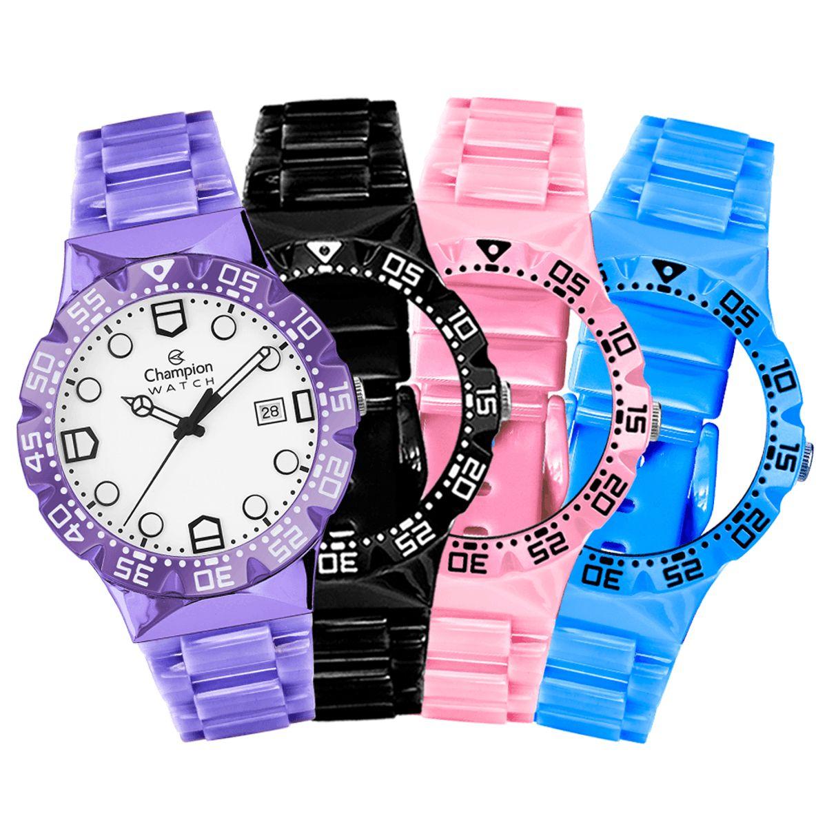Relógio Champion Troca Pulseiras CP31901M Prova D'Água 100m - 9