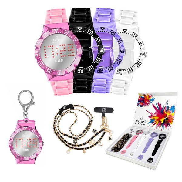 Relógio Digital Champion Troca Pulseiras CP40977C Prova D'Água 100m - 1