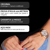 Relógio Feminino Champion Ana Hickmann Analógico Rosé AH29016Z Calendário Colar e Brincos - 3