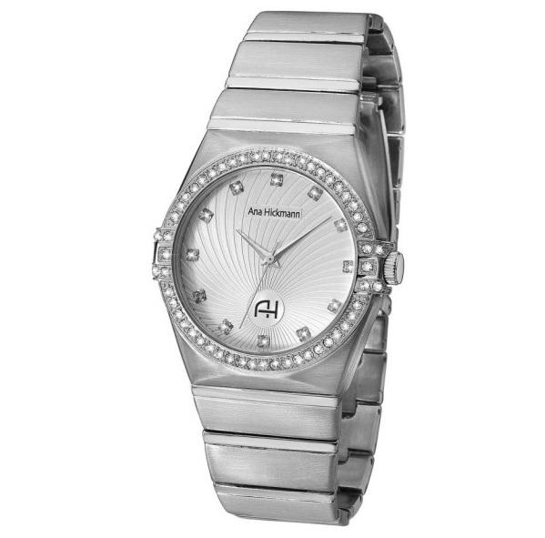 Relógio Champion Ana Hickmann Analógico Prata AH28188Q Kit Colar e Brincos - 1