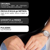 Relógio Champion Ana Hickmann Analógico Prata AH28188Q Kit Colar e Brincos - 3