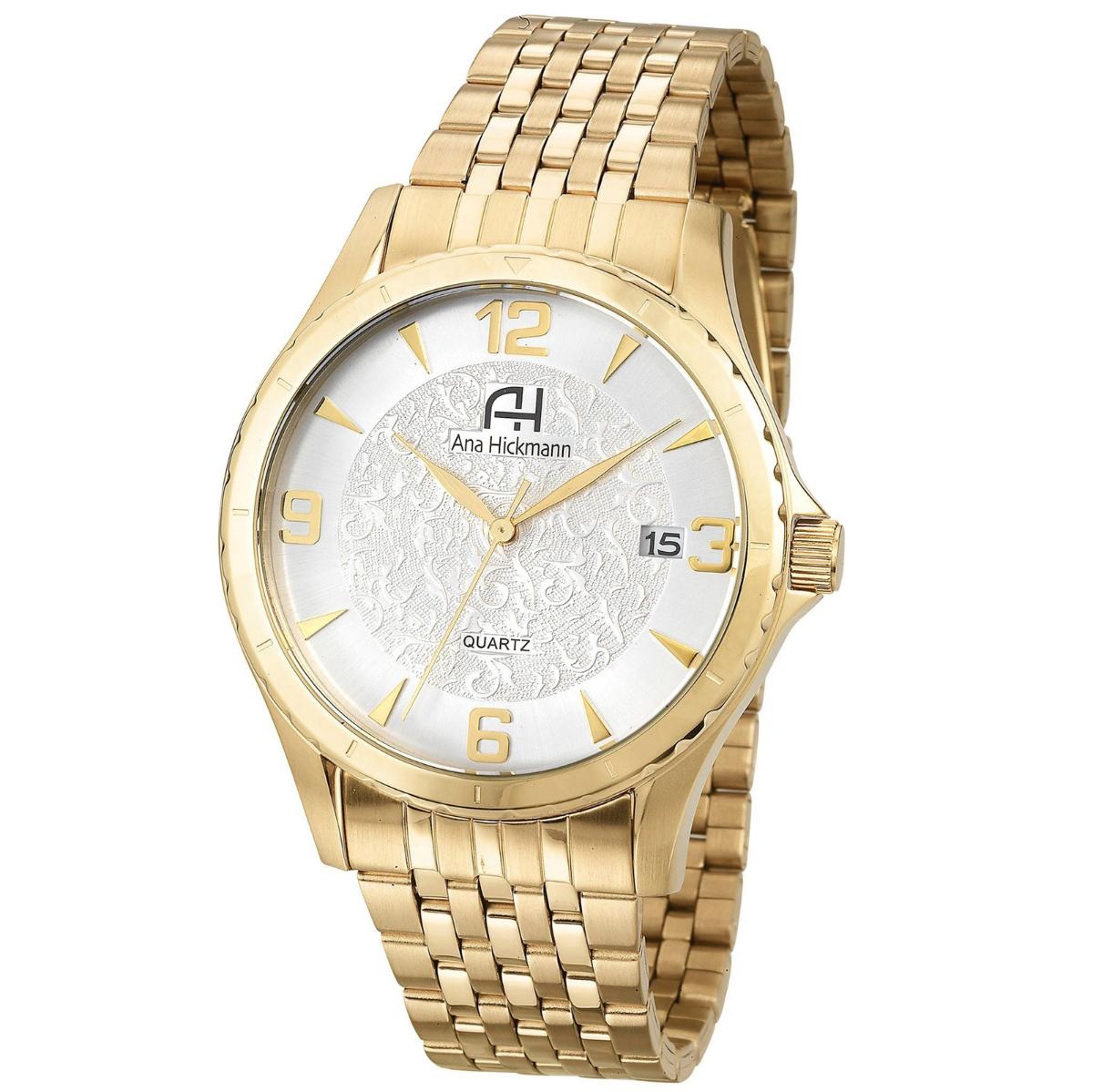 Kit Relógio Feminino Champion Analógico Ana Hickmann Dourado Analógico AH28964H Calendário Colar e Brincos - 1