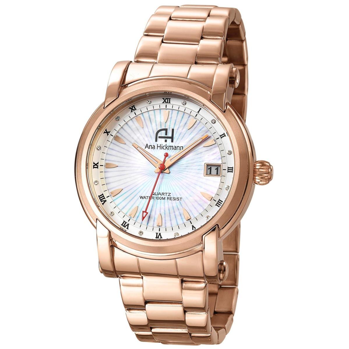 Relógio Feminino Champion Ana Hickmann Rosé Prova D'Água AH28811Z Colar e Brincos - 1