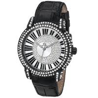 Relógio Champion Ana Hickmann Couro Preto Cristais AH28151T Colar e Brincos - 1