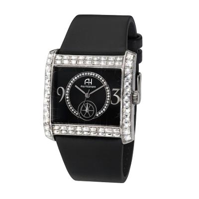 Relógio Feminino Champion Ana Hickmann Couro Preto Cristais AH28133T Colar e Brincos