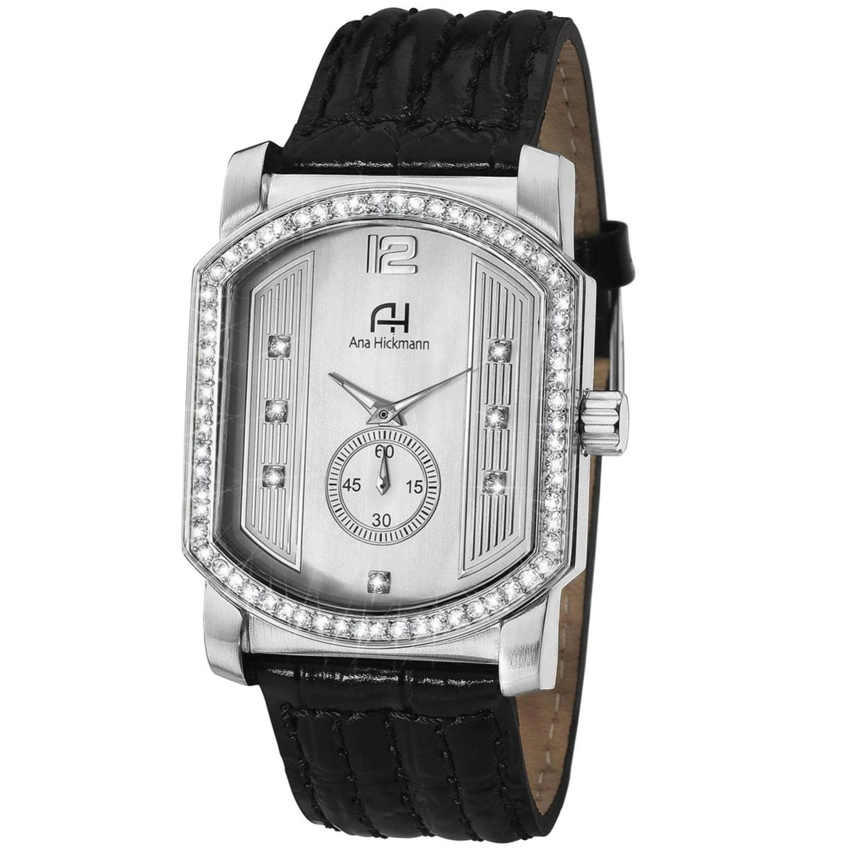 Relógio Feminino Champion Ana Hickmann Couro Cristais AH20177Q Colar e Brincos - 1