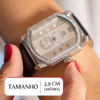 Relógio Feminino Champion Ana Hickmann Couro Cristais AH20177Q Colar e Brincos - 2