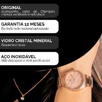 Kit Relógio Feminino Champion Ana Hickmann Analógico Rosé AH29052X A Prova D'Àgua - 3