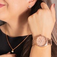 Kit Relógio Feminino Champion Ana Hickmann Analógico Rosé AH29052X A Prova D'Àgua - 5