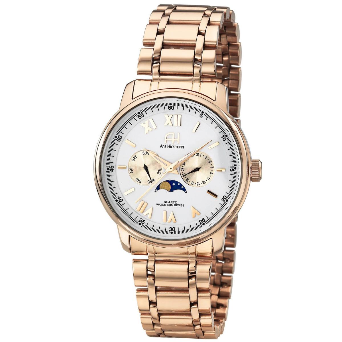 Relógio Feminino Champion Ana Hickmann Analógico Multifunção Rosé Fases da Lua AH30022Z - 1