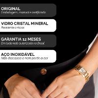 Relógio de Pulso Champion Ana Hickmann Feminino Dourado AH28044H Kit Colar e Brincos - 3