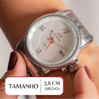 Relógio Feminino Champion Ana Hickmann Prata AH28866Q Colar e Brincos - 2