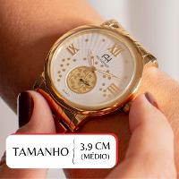 Relógio Feminino Champion Ana Hickmann Dourado AH29007H Colar e Brincos - 2