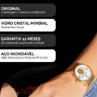 Relógio Feminino Champion Ana Hickmann Dourado AH29007H Colar e Brincos - 3