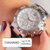 Relógio Feminino Champion Ana Hickmann Cronógrafo Couro AH30004K Colar e Brincos - 2