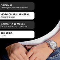 Relógio Feminino Champion Ana Hickmann Cronógrafo Couro AH30004K Colar e Brincos - 3