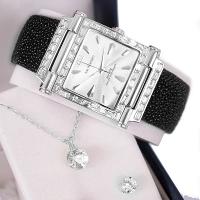 Relógio Feminino Champion Ana Hickmann Quadrado AH20051Q Kit Colar e Brincos - 5