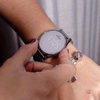 Relógio Feminino Prata Champion Digital Espelhado CH40133S + Pulseira Berloques