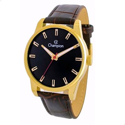 Relógio Masculino Champion Casual Couro Marrom CN21452U