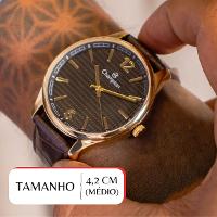 Relógio Masculino Champion Casual Couro Marrom Social Luxo CN21443U - 3