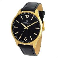 Relógio Masculino Champion Casual Couro Preto Social Luxo CN21443P - 1