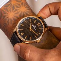 Relógio Masculino Champion Casual Couro Preto Social Luxo CN21443P