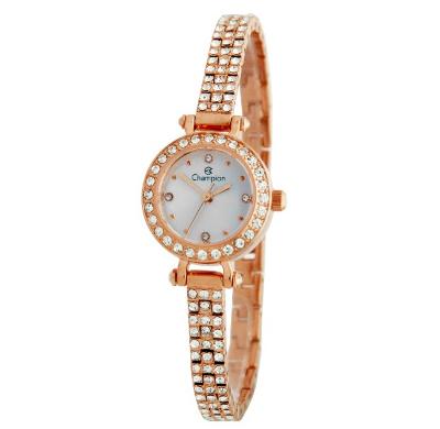 Relógio Feminino Champion Rosé Pequeno Luxo CF25072Z + Brincos