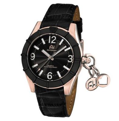 Relógio Feminino Champion Ana Hickmann Preto Couro AH20060P Colar e Brincos