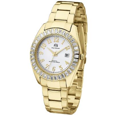 Relógio Champion Ana Hickmann Analógico Prova D'Água Aço Dourado AH20131H Kit Colar e Brincos