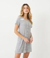 Camisola Curta em Viscolycra com Estampa Poá e Detalhe em Renda - 1