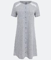 Camisola Curta em Viscolycra com Estampa Poá e Detalhe em Renda - 2