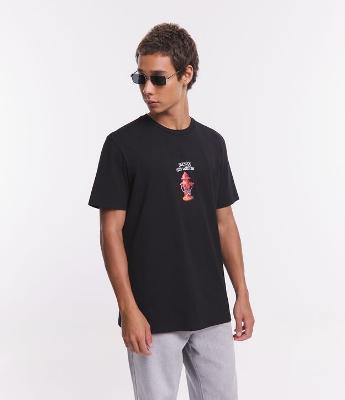 Camiseta Comfort em Algodão com Estampa Break the Rules