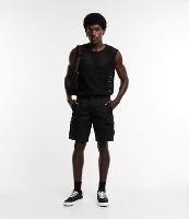 Bermuda Cargo em Sarja com Bolsos Laterais - 1