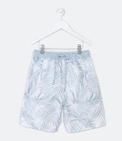 Bermuda de Banho Infantil com Estampa de Folhagens - Tam 5 a 14 anos - 1